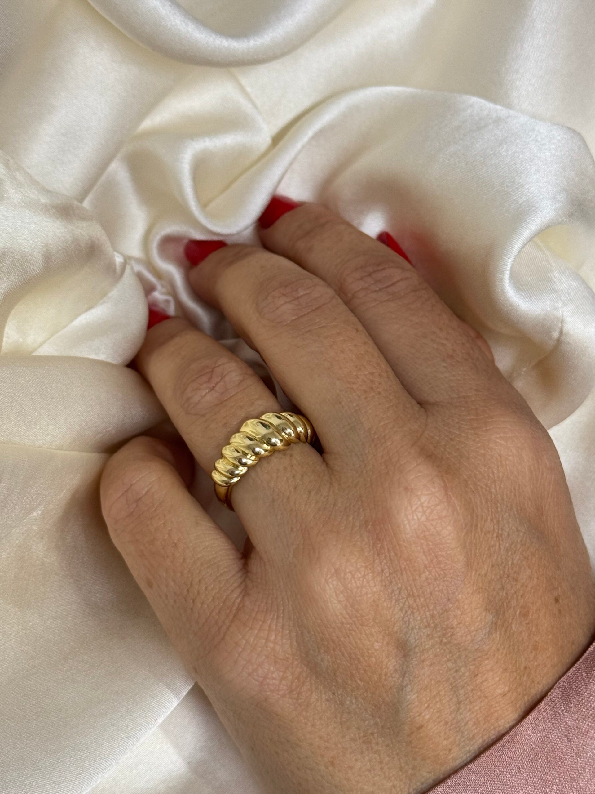 Anello torchon big brass