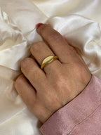 Anello scudo ovale brass