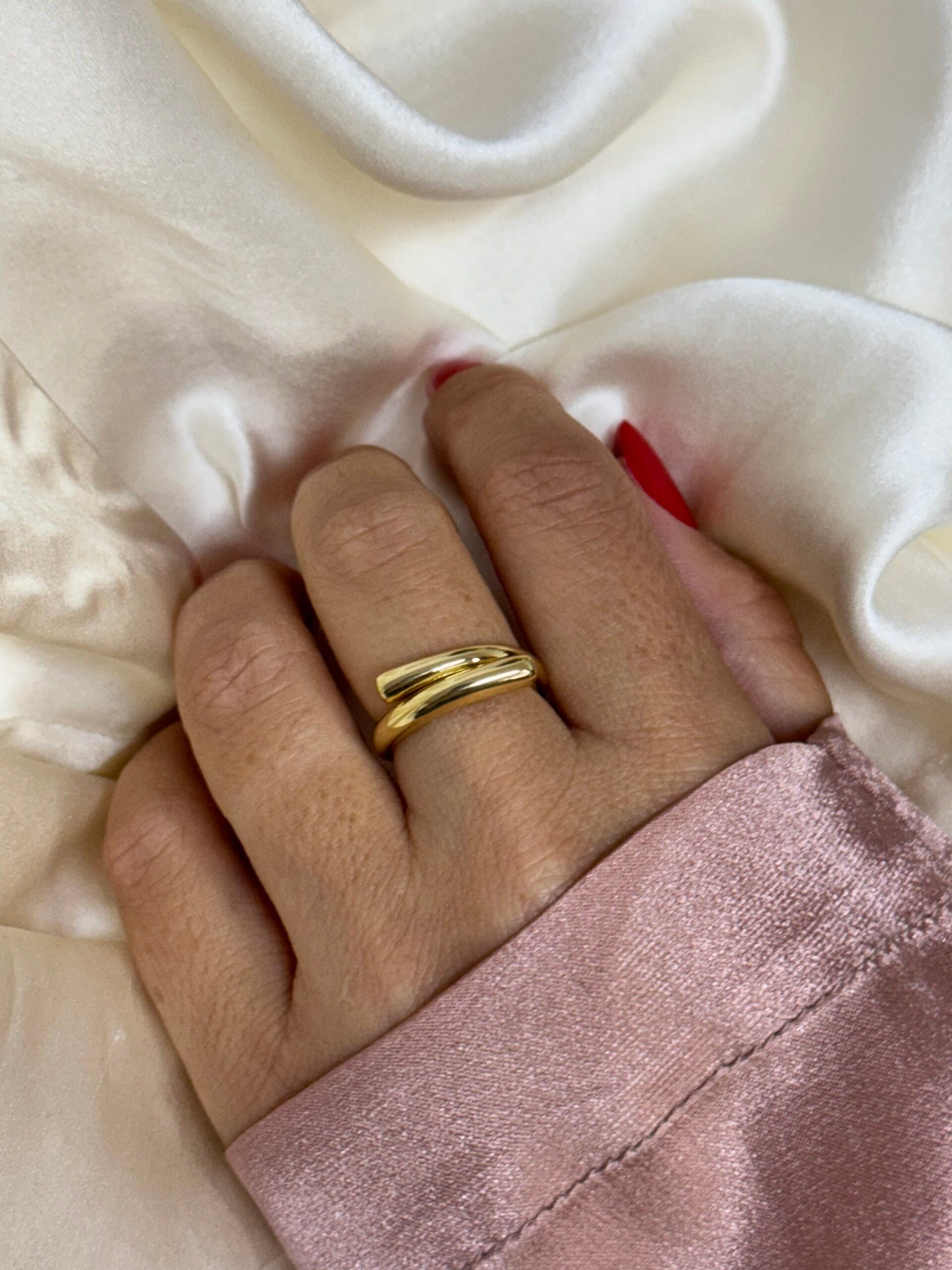 Anello incrocio brass