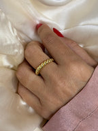 Anello torchon slim brass