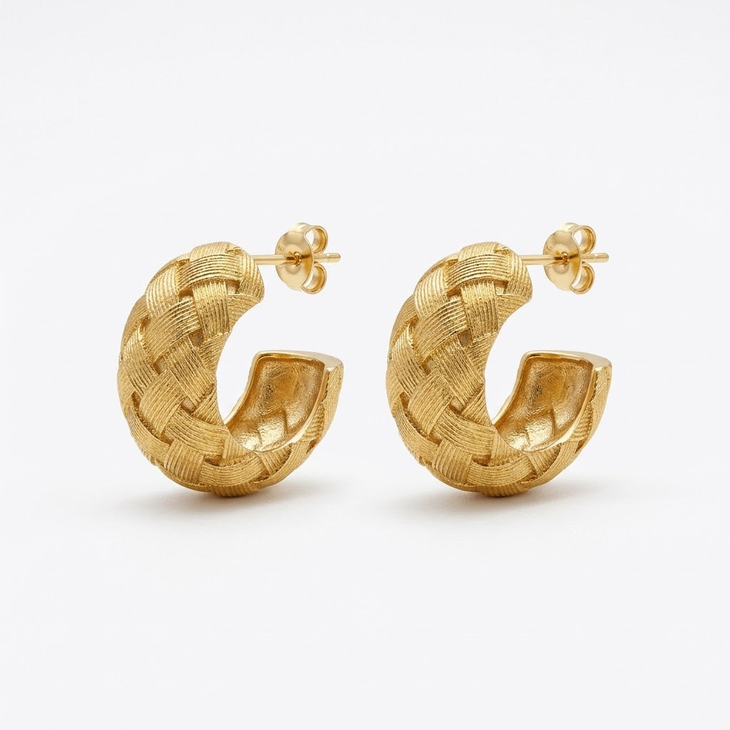 Semicerchi a fascia intreccio a maglia brass