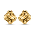 Orecchini toppe small ondulate brass