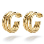 Orecchini trio brass