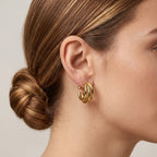 Orecchini trio brass