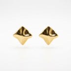 Orecchini rombo ondulato brass