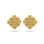 Orecchini rombo intreccio brass