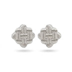 Orecchini rombo intreccio brass