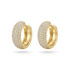Cerchietti a scatto 6 file di zirconi brass.