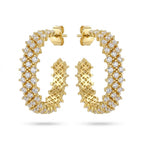 Semi cerchi zirconi sfalzati brass