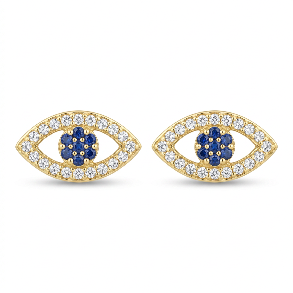 Lobini cuori eye con zirconi brass
