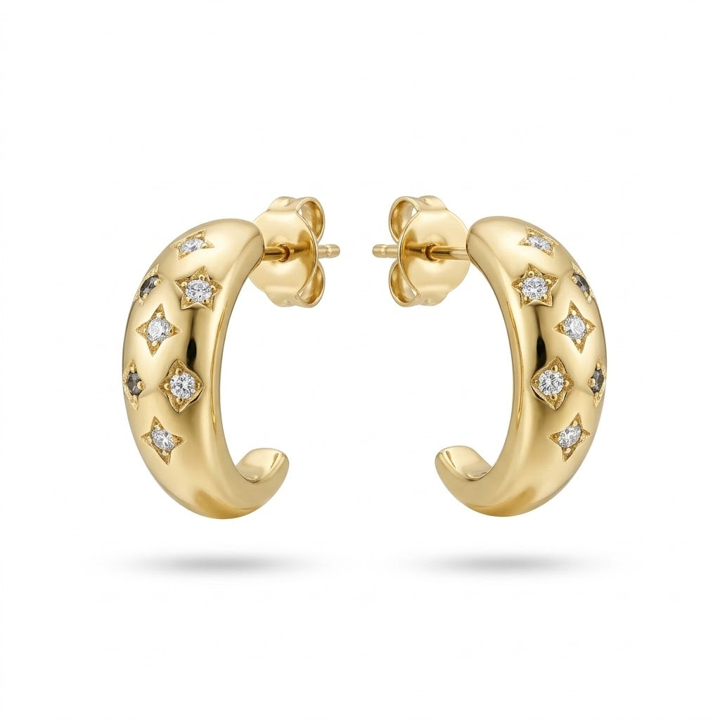 Semicerchi punti luce stelline brass