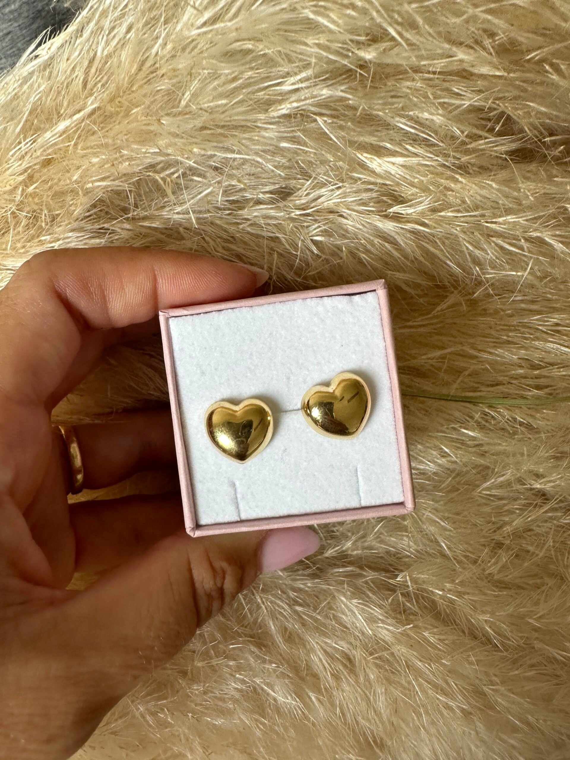 Orecchini a lobo cuore small bombato