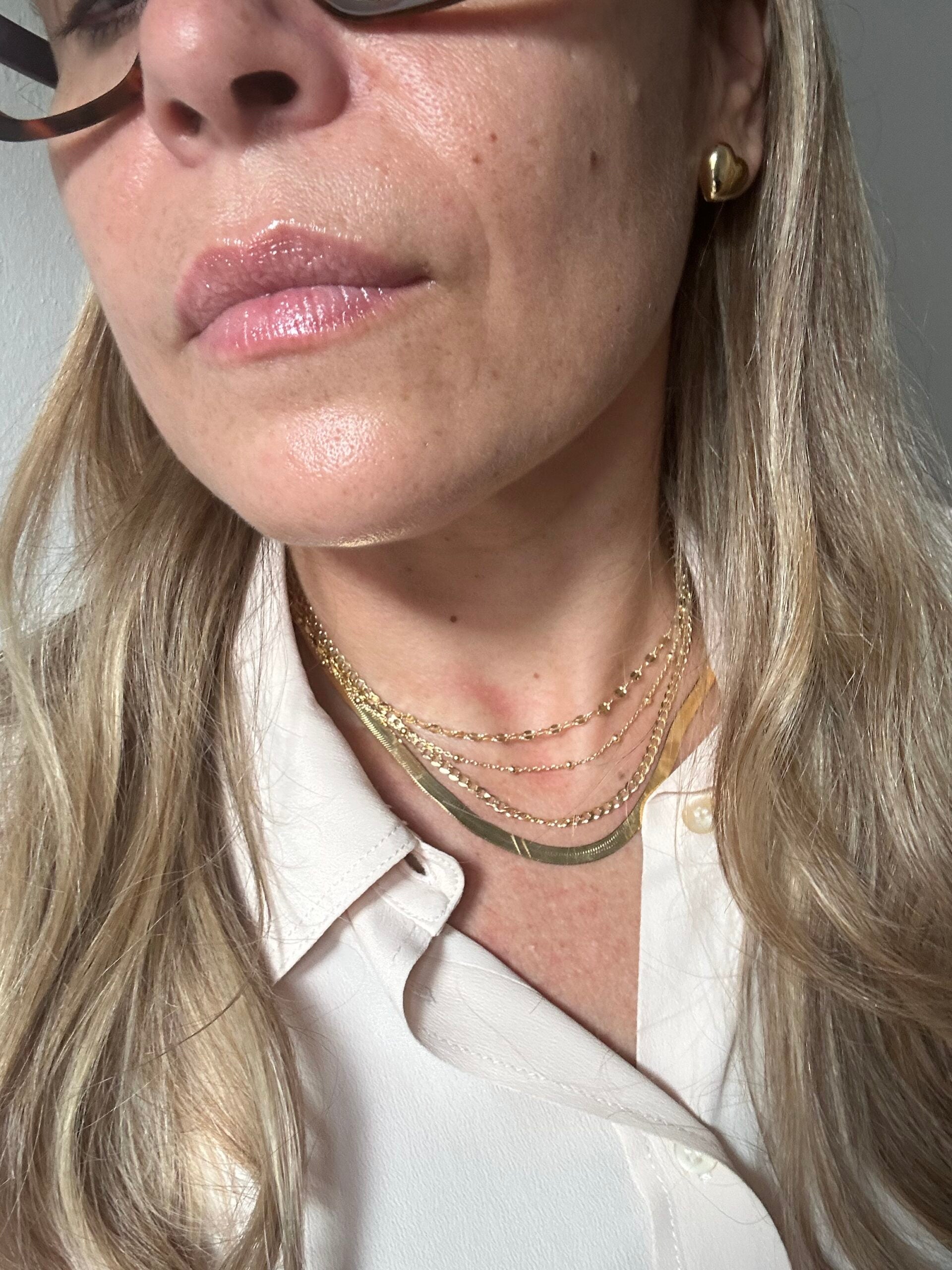 Orecchini a lobo cuore small bombato