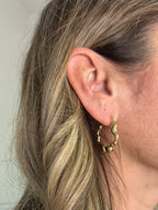 Cerchi sinuosi slim brass