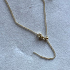 Collana iniziale zirconi chunky brass