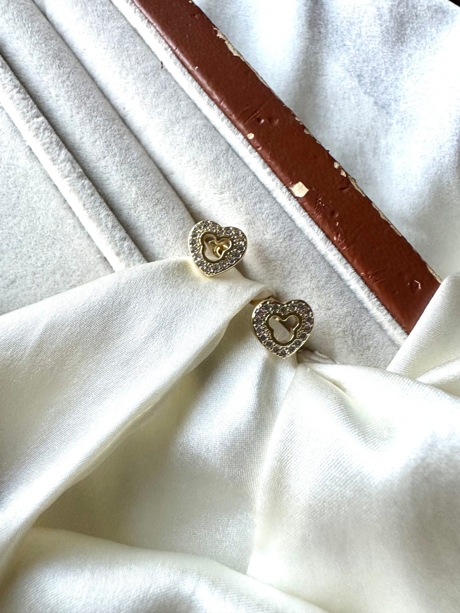 Lobini cuori  mickey mouse con zirconi brass