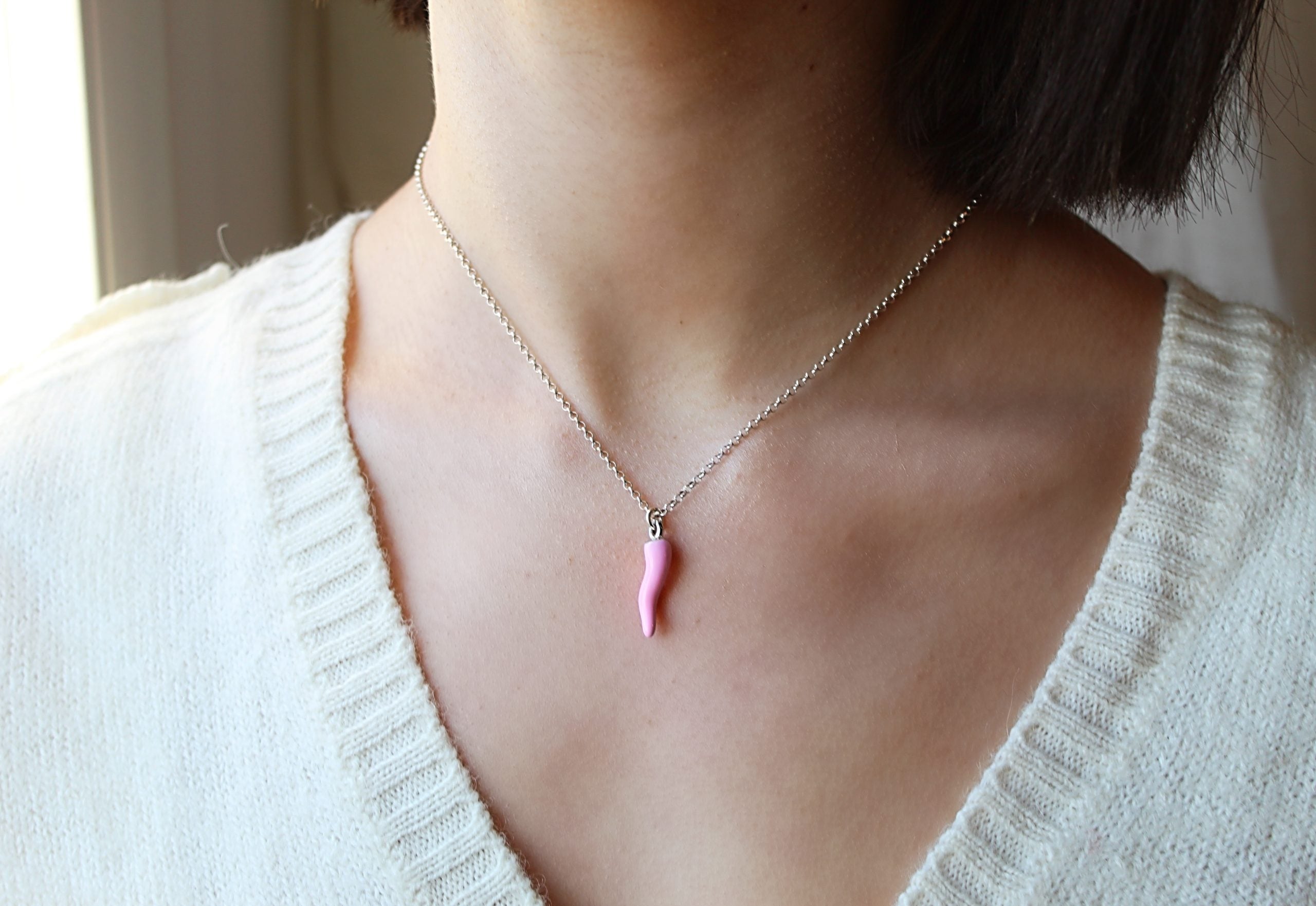 Collana cornetto portafortuna