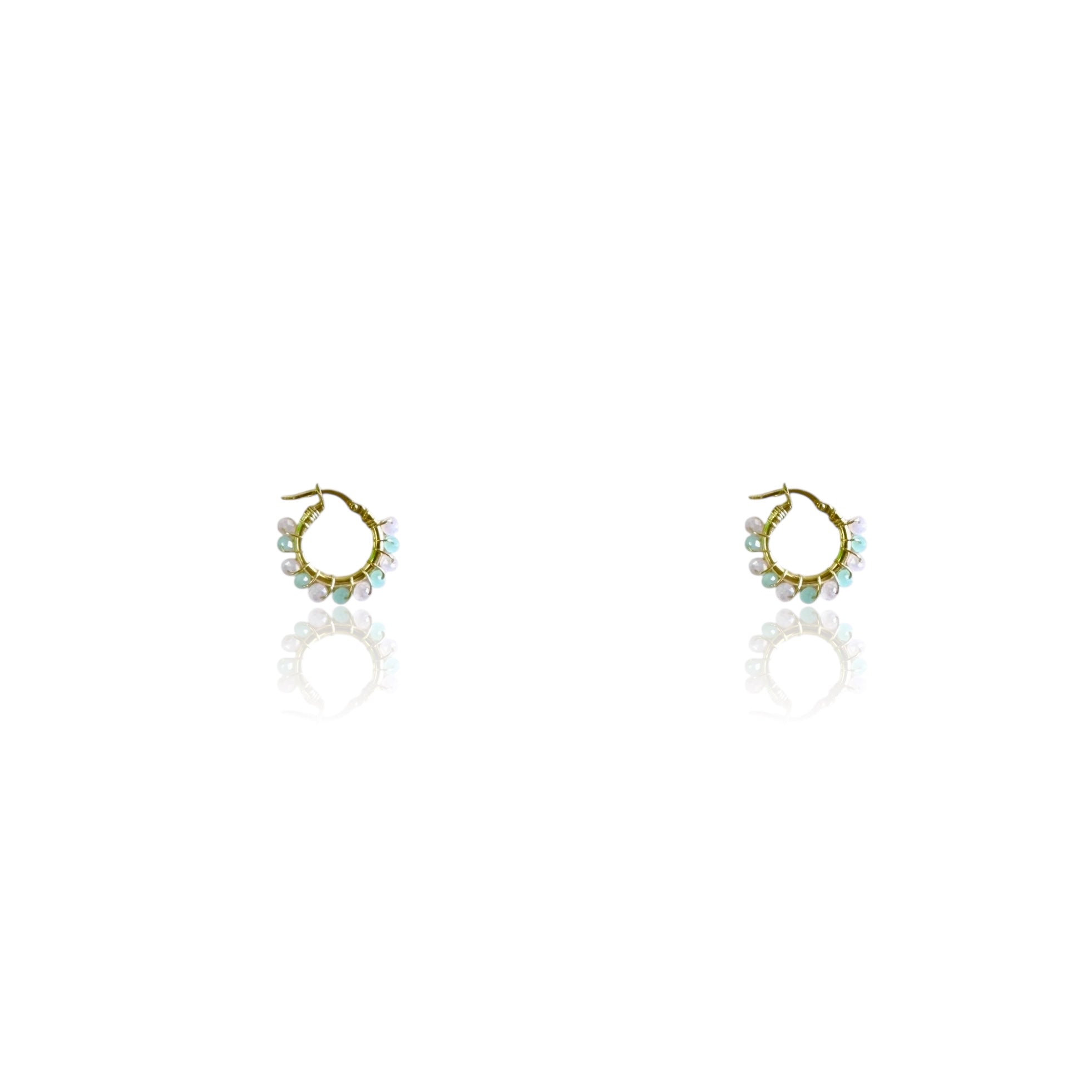 Orecchini Cerchietti Tondi In Ottone Argento Con Zirconi Colorati 14mm 1 Paio Orecchini Cerchietti Tondi In Ottone Argento Con Zirconi Colorati 14mm 1 Paio