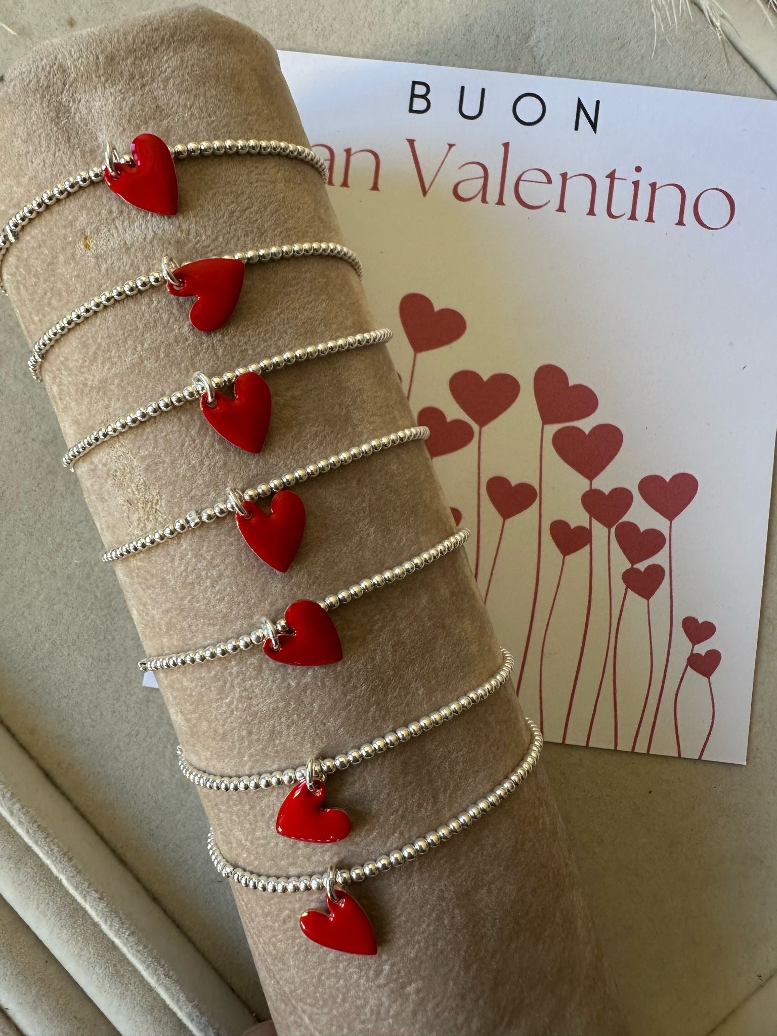 Bracciale bowls e cuore smaltato