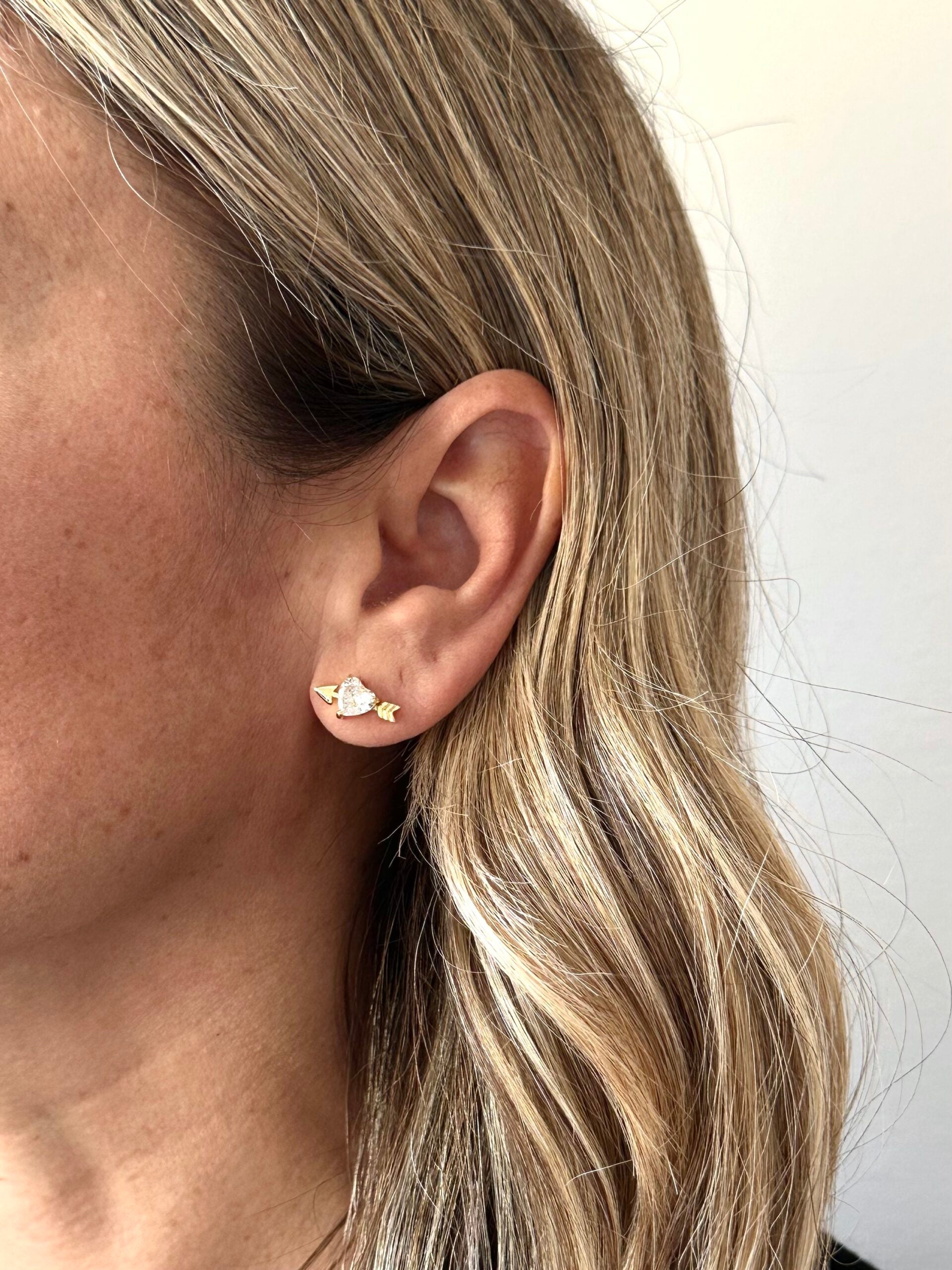 Lobini cuore cupido zircone brass